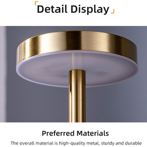 LED I Shape Table <strong>Lamp</strong> European American Style Touch Control Rechargeable Dimmable Luxury Bedroom Bedside Decor <strong>Lamp</strong> - Product Image 2