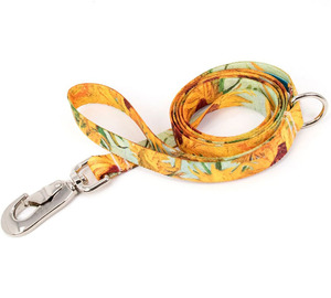 Guinzaglio per Cani di Lusso Colorato per Sport all'Aperto con Impugnatura ad Anello, Motivo Floreale, in Poliestere Riflettente Ecologico, Sgancio Rapido - Product Image 4