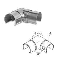 Connecteur de tube en acier inoxydable SS 304 finition inoxydée à 90 degrés pour balustrades en verre – Qualité supérieure à prix abordable