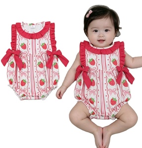 En Stock: Romper de Burbujas con Flores Coloridas para Bebés Niñas, Ropa de Boutique de Moda al por Mayor, Ropa de Verano para Bebés y Niños Pequeños - Product Image 6