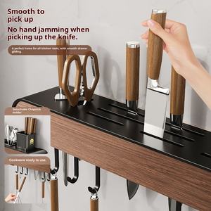 Настенная деревянная стойка для ножей с <span class=keywords><strong>2</strong></span> выдвижными ящиками - Product Image 5