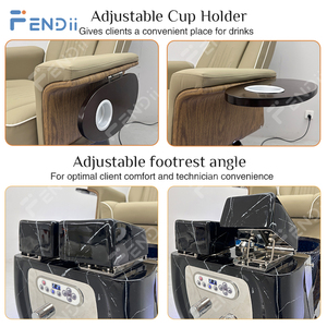 Muebles para Salón de Uñas, Silla de Pedicura Eléctrica Profesional, Silla de Manicura y Pedicura con Taburete - Product Image 6