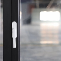 Fenêtre à battant en alliage d'aluminium sur mesure, double vitrage trempé et feuilleté, isolation thermique, économie d'énergie pour salle de bain et maison