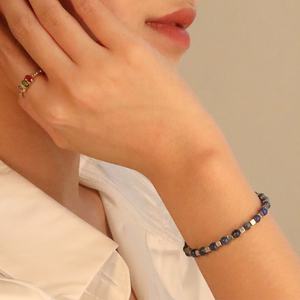 Pulsera de Piedra de Cuarzo Natural Turquesa de Diseño Único Personalizado, Joyería para Hombre y Mujer, Pulsera de Cuentas de Piedras Preciosas de Acero Inoxidable - Product Image 4