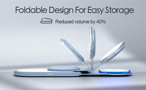 Nuovo Prodotto 2026 Caricatore Wireless Pieghevole Mini Multifunzione con Forte Magnete 3in1 per <span class=keywords><strong>iPhone</strong></span> 15 <span class=keywords><strong>Pro</strong></span> <span class=keywords><strong>Max</strong></span> con Luce Notturna - Product Image 3