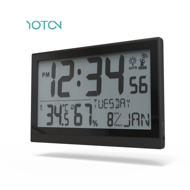 Factory Direct Sale Versatile Multifunctional LCD Display Radio Alarm Clock with Temperature & Humidity Perpetual Calendar