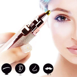 Banyak Digunakan 2 In 1 Wanita Alis Pemangkas Rambut Remover untuk Tidak Menimbulkan Rasa Sakit Alis Epilator Cukur - Product Image 5