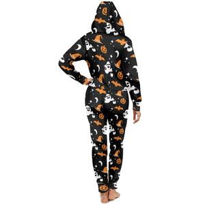 Encantador <span class=keywords><strong>Halloween</strong></span> fantasma diseños mono pijamas <span class=keywords><strong>para</strong></span> mujeres adulto Onesie pijamas Cosplay ropa de casa ropa de dormir mono <span class=keywords><strong>disfraz</strong></span> niñas - Product Image 2