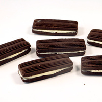 Biscuits sandwich classiques à la noix de coco, semi-durs, sans sucre, emballage en boîte/sac