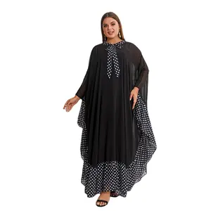 Abito Casual con maniche a pipistrello Abaya da donna abito abito abito elegante africano Mama Boubou alla moda musulmano caftano Marocain