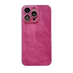 Funda para Teléfono con Textura de Cuero en Todas las Esquinas para iPhone 17 Pro Max, 16 Pro, con Protector de Lente Integrado para 15 Pro y Diseño de Mezclilla - Product Image 5