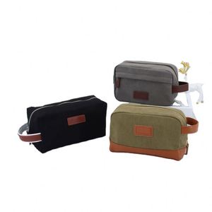 BSCI Factory Custom Logo Travel <b>Bag</b> Organizer For <b>Mens</b> Waterproof Leather Eco Canvas <b>Toiletry</b> Travel <b>Bag</b> - Product Image 1