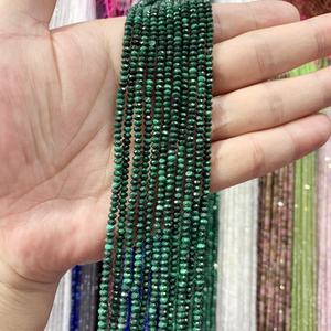 Gema Natural cristal turmalina circón ágata 2x3mm facetado Rondelle cuentas sueltas Diy collar pulsera pendientes tobillera al por mayor - Product Image 3