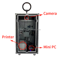 Cabina de Fotos con Espejo para Eventos o Bodas, Marco LED con Función SDK, Espejo Fotográfico con Cámara e Impresora para Fiestas