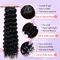 Extensions de tissage brésiliennes en cheveux humains vierges Remy de qualité supérieure, doublement étirées, bouclées en plumes, pour tressage et crochet