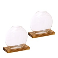 Vase en verre de haute qualité pour la décoration de balcon et de bureau, vase en verre hydroponique, ornements