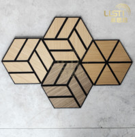 Paneles Acústicos Hexagonales Absorbentes de Sonido 3D, Paquete de 12, con Aspecto de Madera, Autoadhesivos, para Reducción de Ruido en el Hogar, Estudio u Oficina
