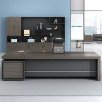 Bureau de direction moderne, nouveau mobilier de bureau moderne, designs de tables de bureau de luxe, bureau de PDG, bureau de direction en forme de L