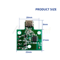 Carte de contrôle tactile de charge de lumière LED DC 5V 2A Support de gradation en continu Interface Micro-USB Petit module de contrôleur de lampe de nuit