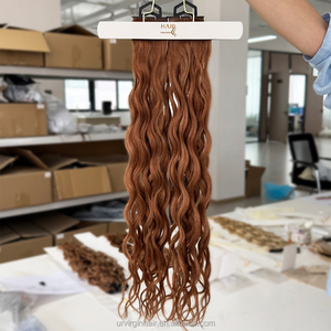 Extensiones de Cabello Humano Haid Yuan Zhen de 18-24 Pulgadas con Punta Plana de Queratina para Cabello Fino y Delgado, Fusión Sin Costuras - Product Image 1