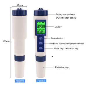 Интеллектуальный онлайн-тестер качества воды Richmoon 9006 WiFi 8-в-1 (<span class=keywords><strong>pH</strong></span>/температура/ORP/PPM/EC/соленость/специфический вес/CF) из пластика, тип <span class=keywords><strong>pH</strong></span>-метр, для лабораторий, OEM/ODM - Product Image 1