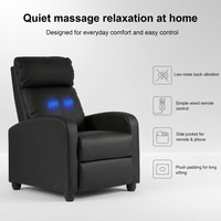Fauteuil inclinable réglable avec fonction de massage à 2 points avec soutien lombaire