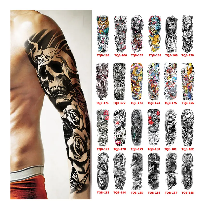 Hp118 Groothandel Tatuajes Waterdichte Niet Giftig En Milieuvriendelijke Volledige Arm Tattooes Tatouage Sticker Tijdelijke Tattoo Sticker