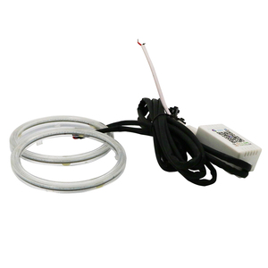 Anelli <span class=keywords><strong>Halo</strong></span> <span class=keywords><strong>RGB</strong></span> COB per Auto 60MM 70MM 80MM 90MM 100MM <span class=keywords><strong>110MM</strong></span> 120MM, Anelli <span class=keywords><strong>Halo</strong></span> per Fari Auto con App Mobile e Copertura - Product Image 2