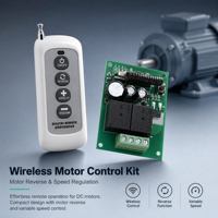 Contrôleur de vitesse de moteur industriel PWM 12V/24V DC, régulateur numérique RF à 4 touches, marche avant/arrière pour petites machines d'automatisation