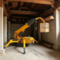 Grue araignée télécommandée avec capacité de levage de 3 tonnes pour l'installation de vitrages en intérieur et les travaux de construction de murs-rideaux
