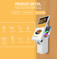Kiosco de Autoservicio de 15.6 Pulgadas, Máquina de Pedidos Automatizada de Montaje en Pared, Terminal de Pago con Pantalla Táctil Android
