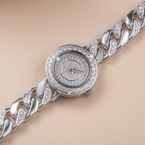 Fabricant de montres OEM/ODM, montre-bracelet de luxe personnalisée, montre en moissanite, montre en acier inoxydable, bijoux de mode pour femmes - Product Image 5