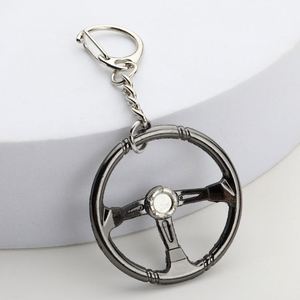 Hot Selling Racing Steering Wheel Metal <b>Key</b> <b>Chain</b> Creative Model for Muscle Cars Personalized Parts with KeyChain Design - Product Image 3