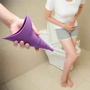 ポータブルソフトシリコンスタンドアップおしっこトイレ女性キャンプ尿女性屋外旅行用排尿装置