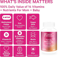 Vitamines prénatales complètes de haute qualité avec vitamine B12 pour soutenir le développement fœtal chez la femme