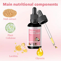 Solution liquide pour chats et chiens : Complément anti-boules de poils avec Psyllium Husk, Pulpe d'agrumes, Pomace de pomme, Zinc, Méthionine, Gouttes d'Oméga-3