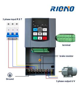 อินเวอร์เตอร์ปรับความถี่แบบสามเฟส รุ่น A100 ซีรีส์ 4KW คุณภาพสูง ได้รับการรับรองมาตรฐาน CE ROHS สำหรับมอเตอร์คอมเพรสเซอร์ - Product Image 2