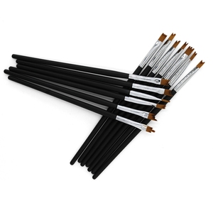 13Pcs Nail Art Flower Brush <b>Set</b> <b>Crimped</b> Acrylic Handle Nylon One Stroke Painting Fine Liner Manicure Tool - Product Image 4