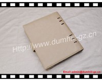 Carpeta organizadora de documentos de cuero PU A5, con clip de desplazamiento de Metal