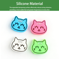 Amortisseur de vibrations en silicone pour raquette de tennis, motif chat mignon, pour padel