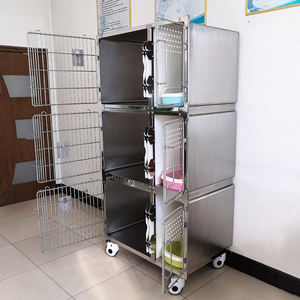 HF البيطرية قفص قطط 3 طبقة في الهواء الطلق أقفاص للقطط الفولاذ المقاوم للصدأ سلك الحيوانات الأليفة قفص قطط - Product Image 6