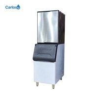 Machine à glaçons en cubes de grande capacité à haute efficacité, corps en acier inoxydable, refroidie par eau, pour restaurant