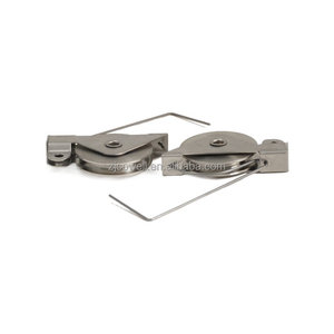 Rodillo tensor <span class=keywords><strong>de</strong></span> acero inoxidable con rodamiento <span class=keywords><strong>de</strong></span> bolas único, bajo ruido, para puerta corredera con borde cóncavo, precio mayorista económico - Product Image 4