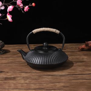 Ấm trà kiểu Nhật hiện đại 600ml bằng sắt rèn, tráng men, chất liệu kim loại, dùng trong gia đình, ấm gang để đun trà trên bếp - Product Image 1