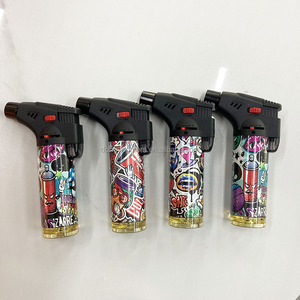 Độc thân máy bay phản lực ngọn lửa butan nhiều màu nhựa Cigar <span class=keywords><strong>Torch</strong></span> nhẹ hơn cho nhà bếp và cắm trại Bán buôn giá rẻ máy bay phản lực nhẹ hơn cho thịt nướng - Product Image 2