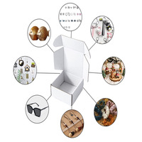 Boîte rigide en carton blanc ondulé avec pelliculage mat et gaufrage, personnalisée pour l'emballage de chaussettes et les cadeaux (vente en gros)