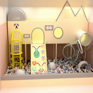 Equipo de juegos interior suave con tobogán y temática de castillo para niños, material PP, solución FEC - Product Image 1