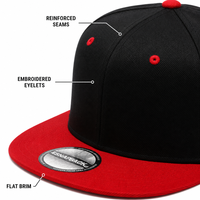 Casquette Snapback personnalisée bicolore à visière plate, 6 panneaux, vierge, style baseball, fermeture ajustable, unisexe, streetwear, vente en gros, OEM, faible MOQ