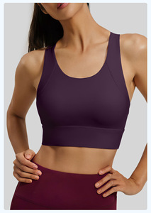 Soutien-gorge de sport pour femme, rembourré, sans couture, extensible, respirant, séchage rapide, pour fitness et gym, personnalisable, vente en gros, ajustable, simple, haute performance - Product Image 6