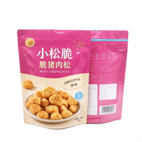 Sachets personnalisés imprimés en gros, colorés, pour mini-croustilles, aliments, résistants à l'humidité, recyclables, avec fermeture éclair, pour lait et gelée